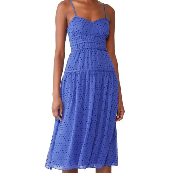 La Maison Talulah Dresses & Skirts - Talulah Blue Polka Dot Sorrento Midi Dress 2XL Wedding Shower Cocktail Beach